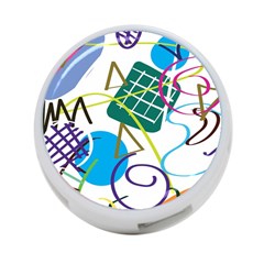 Abstract Pattern 4-port Usb Hub (one Side) by Wegoenart