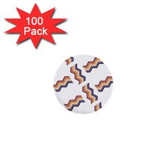 Illustration Abstract-art Diagonal Stripe Stripes 1  Mini Buttons (100 Pack)  by Wegoenart
