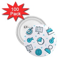 Pattern Business Graphics Seamless 1 75  Buttons (100 Pack)  by Wegoenart