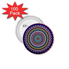 Illustration Kaleidoscope Geometric Circles 1 75  Buttons (100 Pack)  by Wegoenart