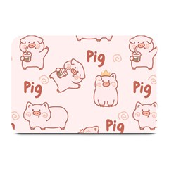 Pig Cartoon Background Pattern Plate Mats by Sudhe