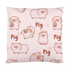 Pig Cartoon Background Pattern Standard Cushion Case (one Side) by Sudhe