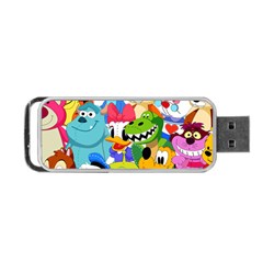 Illustration Cartoon Character Animal Cute Portable Usb Flash (one Side) by Sudhe