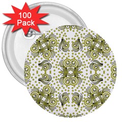 Illustration Abstract Background Pattern Texture Design 3  Buttons (100 Pack)  by Amaryn4rt