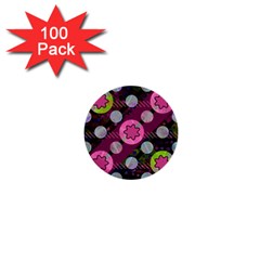 Background Circles Abstract Pattern 1  Mini Buttons (100 Pack)  by Wegoenart