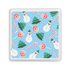 Christmas Sweets Snowman Background Memory Card Reader (square) by danenraven