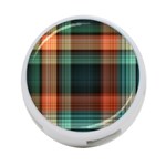 Plaid Tartan Checkered Tablecloth 4-Port USB Hub (One Side) Front