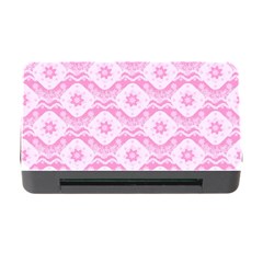 Illustration Background Pink Flower Abstract Pattern Memory Card Reader With Cf by danenraven