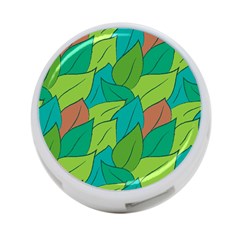Leaves Pattern Autumn Background 4-port Usb Hub (one Side) by Ravend