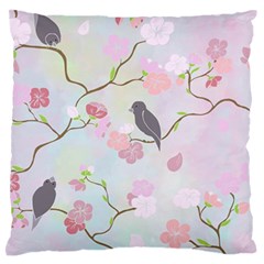 Bird Blossom Seamless Pattern Standard Flano Cushion Case (one Side) by Ravend