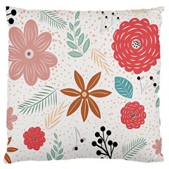 Nature Flora Background Wallpaper Large Flano Cushion Case (one Side) by Ravend