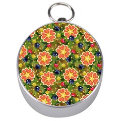 Fruits Star Blueberry Cherry Leaf Silver Compasses by Ravend