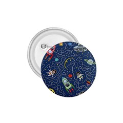 Illustration Cat Space Astronaut Rocket Maze 1 75  Buttons by Ravend