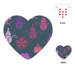Floral Non Seamless Pattern Playing Cards Single Design (heart) by Ravend