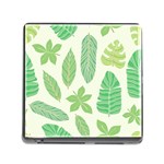 Watercolor Banana Leaves  Memory Card Reader (Square 5 Slot) Front