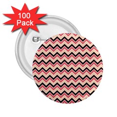 Geometric Pink Waves  2 25  Buttons (100 Pack)  by ConteMonfrey