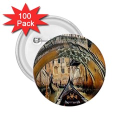 Art Venice Channel 2 25  Buttons (100 Pack)  by ConteMonfrey