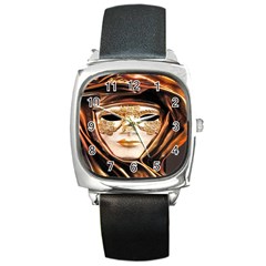 Venetian Mask Square Metal Watch by ConteMonfrey