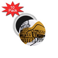 Colosseo Draw Silhouette 1 75  Magnets (10 Pack)  by ConteMonfrey