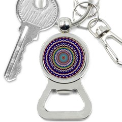Kaleidoscope Geometric Circles Bottle Opener Key Chain by danenraven