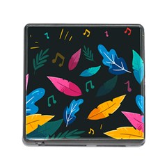 Illustrations Background Pattern Leaves Leaf Nature Texture Memory Card Reader (square 5 Slot) by Ravend