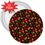 Ethiopian triangles - Green, yellow and red vibes 3  Button (10 pack) Front