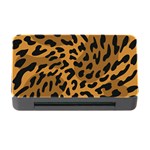 Leopard Print Jaguar Dots Brown Memory Card Reader with CF Front