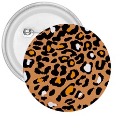 Leopard  Spots Brown White Orange 3  Button by ConteMonfreyShop