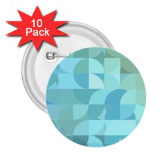 Geometric Ocean   2 25  Button (10 Pack) by ConteMonfreyShop