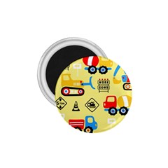 Seamless Pattern Vector Industrial Vehicle Cartoon 1 75  Magnets by Jancukart