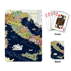 Map Italy Blue Playing Cards Single Design (rectangle) by ConteMonfrey