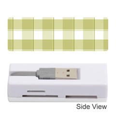 Green Tea Plaids - Green White Memory Card Reader (stick) by ConteMonfrey