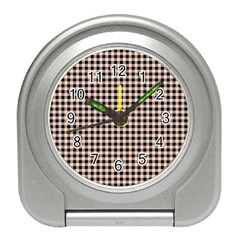 Purple Black Small Plaids Travel Alarm Clock by ConteMonfrey