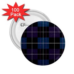 Blue Black Modern Plaids 2 25  Buttons (100 Pack)  by ConteMonfrey