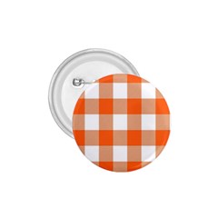 Orange And White Plaids 1 75  Buttons by ConteMonfrey