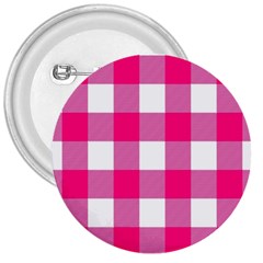 Pink And White Plaids 3  Buttons by ConteMonfrey