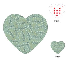 Leaves Nature Pattern Design Playing Cards Single Design (heart) by Wegoenart