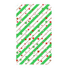Christmas Xmas Green Stars Background Star Memory Card Reader (rectangular) by Wegoenart