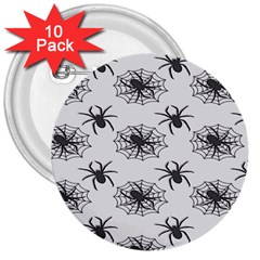 Spider Web - Halloween Decor 3  Buttons (10 Pack)  by ConteMonfrey