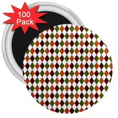 Halloween Palette Plaids   3  Magnets (100 Pack) by ConteMonfrey
