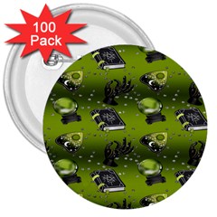 Ocultism Wicca Real Witch Halloween  3  Buttons (100 Pack)  by ConteMonfrey