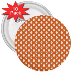 Cute Little Ghosts Halloween Theme 3  Buttons (10 Pack)  by ConteMonfrey