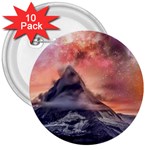 Mountain Cosmos Universe Nature 3  Buttons (10 pack)  Front
