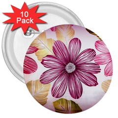 Fabric Pattern Texture 3  Buttons (10 Pack)  by Wegoenart