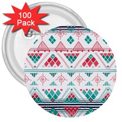 Aztec Ethnic Seamless Pattern 3  Buttons (100 Pack)  by Jancukart