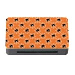 Halloween Black Orange Spiders Memory Card Reader with CF Front