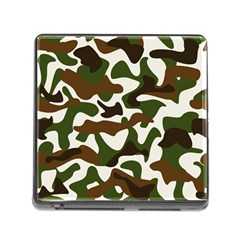 Camouflage Print Pattern Memory Card Reader (square 5 Slot) by Ravend