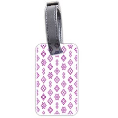 Geometric Pattern Purple Pattern Luggage Tag (two Sides) by Ravend