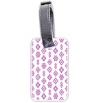 Geometric Pattern Purple Pattern Luggage Tag (two sides) Front