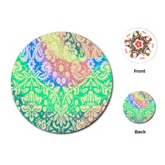 Hippie Fabric Background Tie Dye Playing Cards Single Design (round) by Ravend
